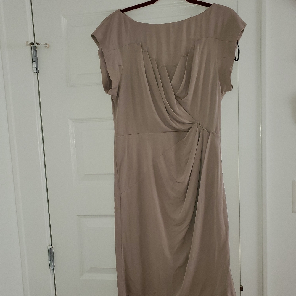 Karen Millen Nude Pintucked Dress 10